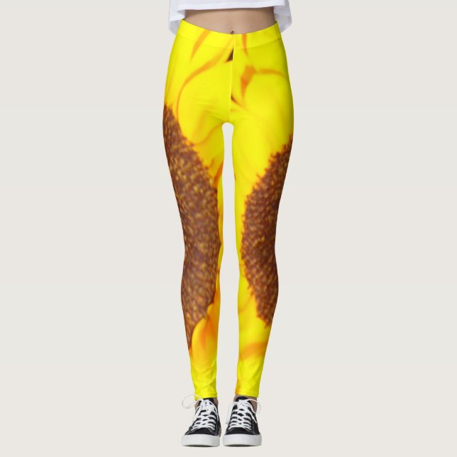 Leggings Leyendas florales amarillas marrones (Anverso)