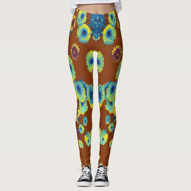 Leggings Leyendas florales antiguas "Ratti_Creative_Arts" (Anverso)