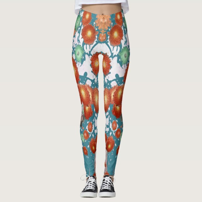 Leggings Leyendas florales antiguas "Ratti_Creative_Arts" (Anverso)