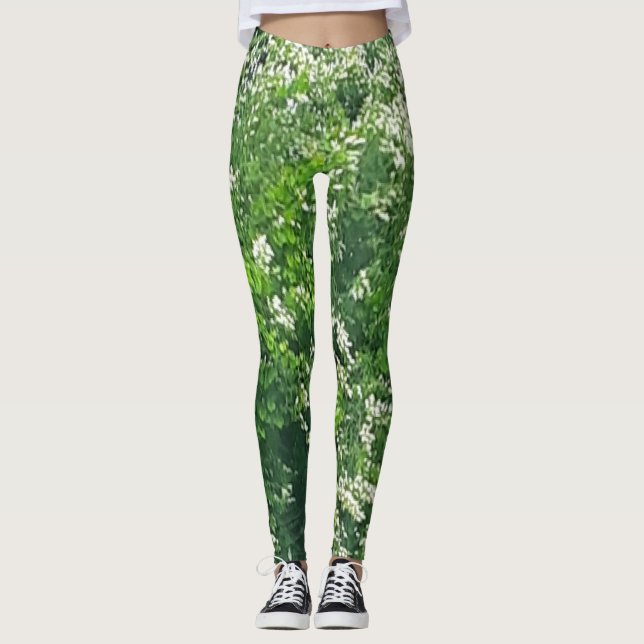 Leggings Leyendas Florales Blancas (Anverso)