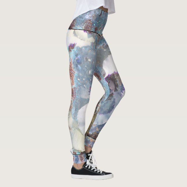 Leggings Leyendas florales blancas azules verde azuladas (Derecha)