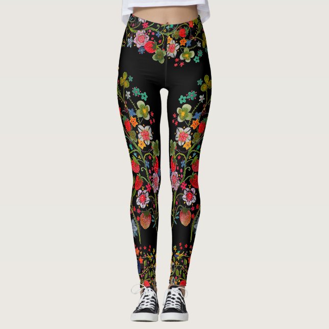 Leggings Leyendas Florales Boho Strawberry (Anverso)