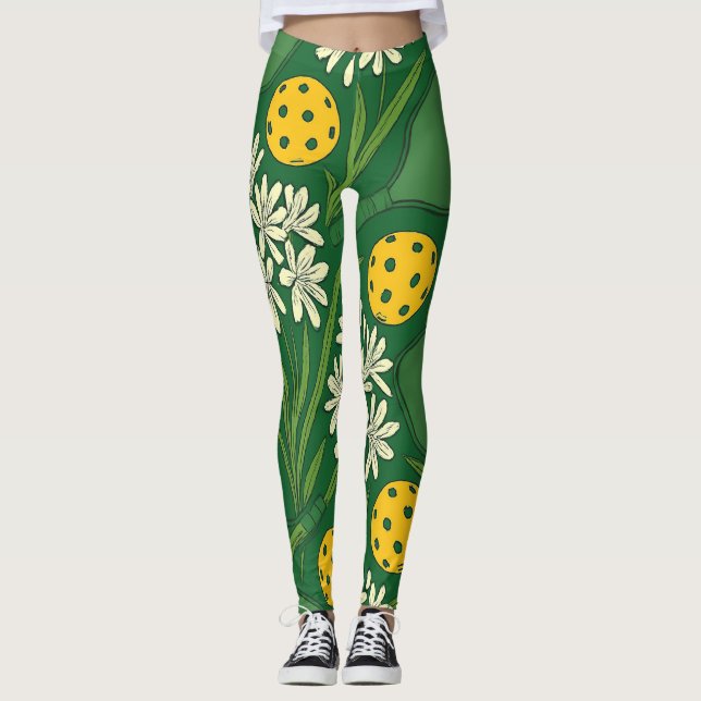 Leggings Leyendas Florales De Baloncesto Con Bolas Estiliza (Anverso)