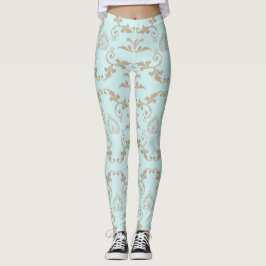 Leggings Leyendas florales de oro de lujo