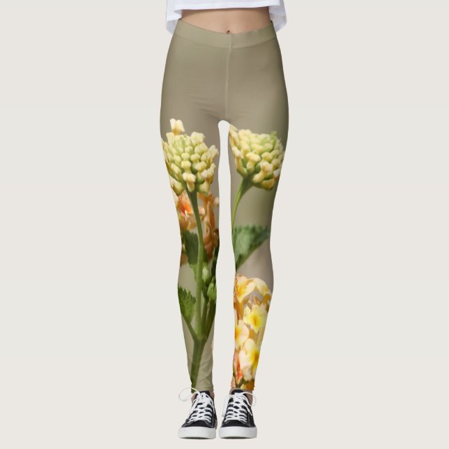 Leggings Leyendas Florales del Diseñador de Damas (Anverso)