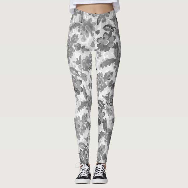 Leggings Leyendas Florales Gris (Anverso)
