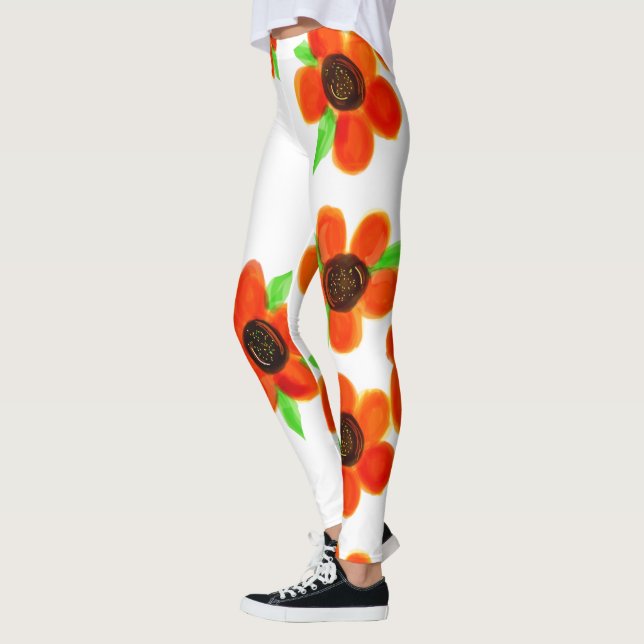 Leggings Leyendas Florales naranjas (Izquierda)