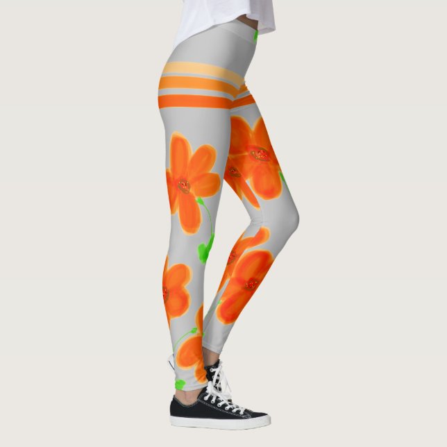 Leggings Leyendas Florales naranjas (Derecha)