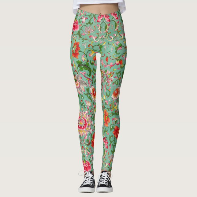 Leggings Leyendas florales para mujeres (Anverso)