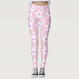 Leggings Leyendas florales rosas claras