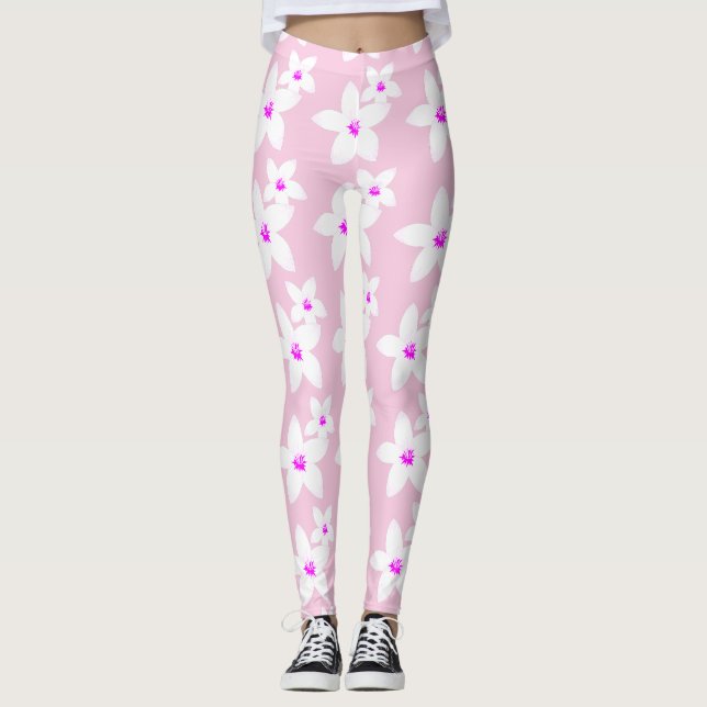 Leggings Leyendas florales rosas claras (Anverso)