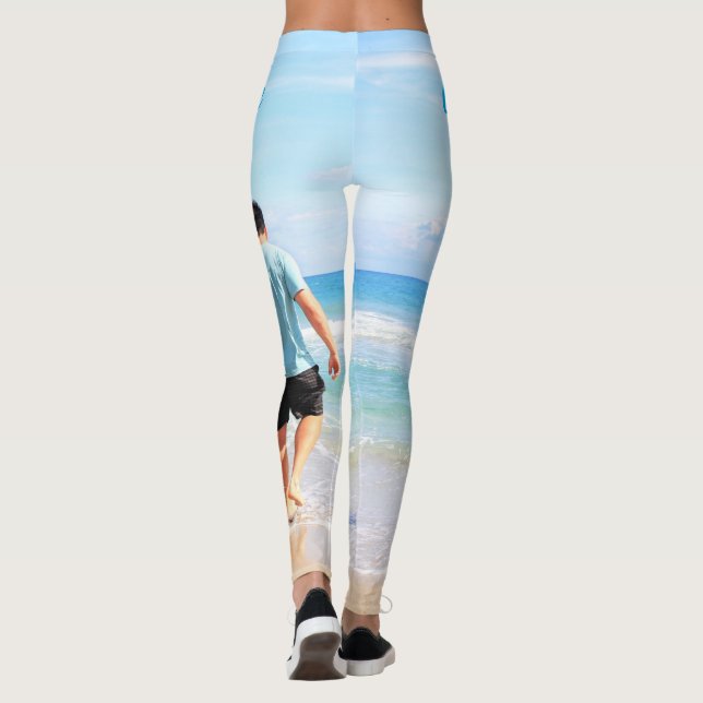 Leggings Leyendas fotográficas con texto Personalizado pers (Reverso)