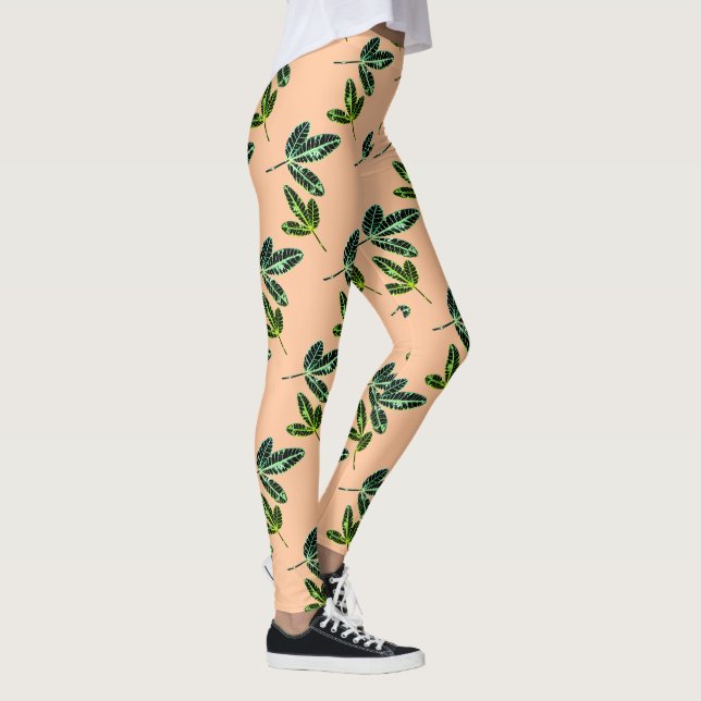 Leggings Leyendas Funky Fig Tree Leaf Pattern (Derecha)