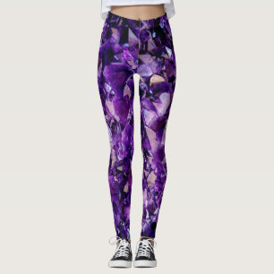 Leggings Leyendas Gemstone de Geode de cristal púrpura