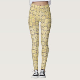 Leggings Leyendas geométricas amarillas y grises