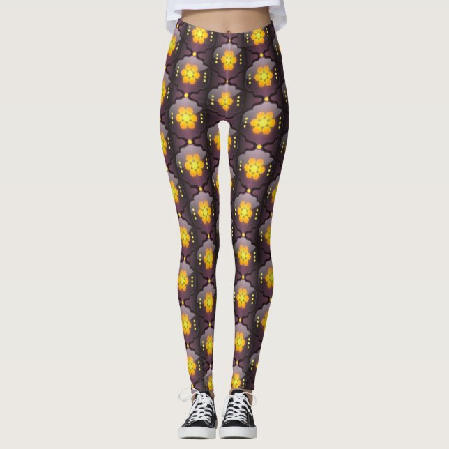 Leggings Leyendas geométricas de estilo marroquí (Anverso)