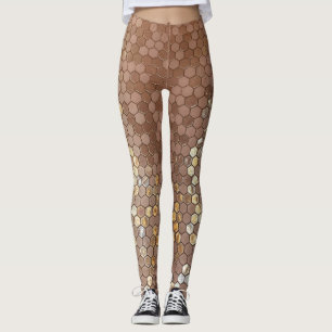 Leggings Leyendas geométricas de oro Rosa