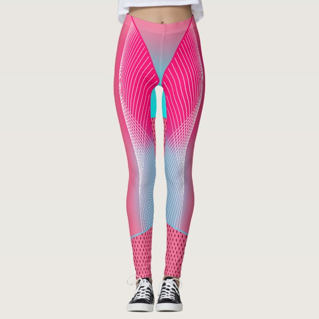 Leggings Leyendas geométricas retro de energía pop eléctric (Anverso)