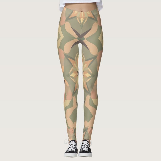 Leggings Leyendas geométricas vibrantes (Anverso)