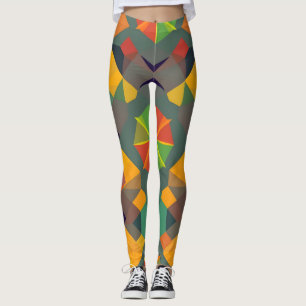 Leggings Leyendas geométricas vibrantes - Decoración del ho