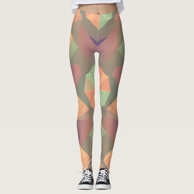 Leggings Leyendas geométricas vibrantes - Des artísticos si (Anverso)