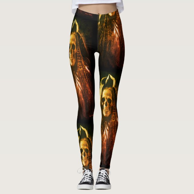 Leggings Leyendas góticas del fantasma del esqueleto (Anverso)