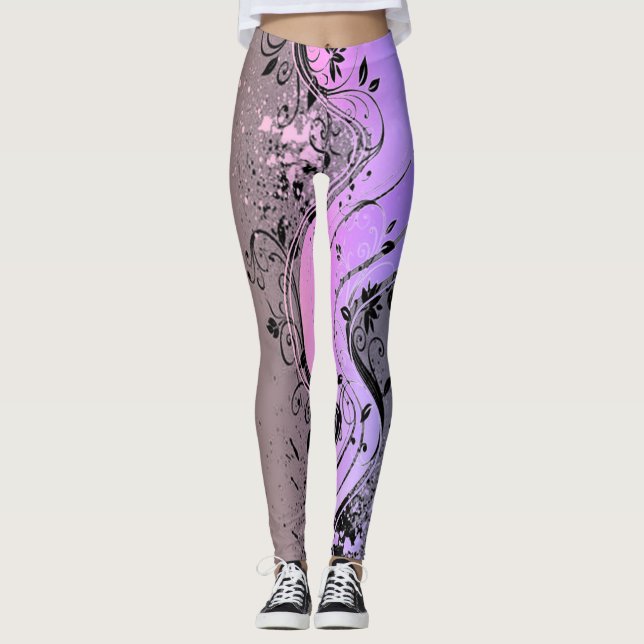Leggings Leyendas gráficas florales (Anverso)