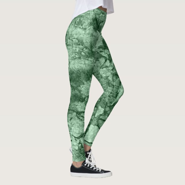 Leggings Leyendas gráficas verdes únicas de camo grunge (Derecha)