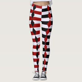Leggings Leyendas Harlequin Black White y Red Halloween