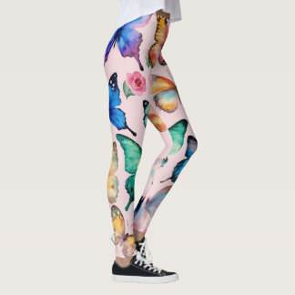 Leggings Leyendas impresas de mariposa