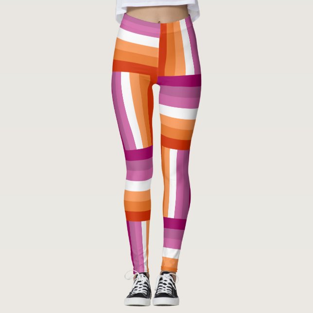 Leggings Leyendas inspiradas en la bandera del orgullo lésb (Anverso)