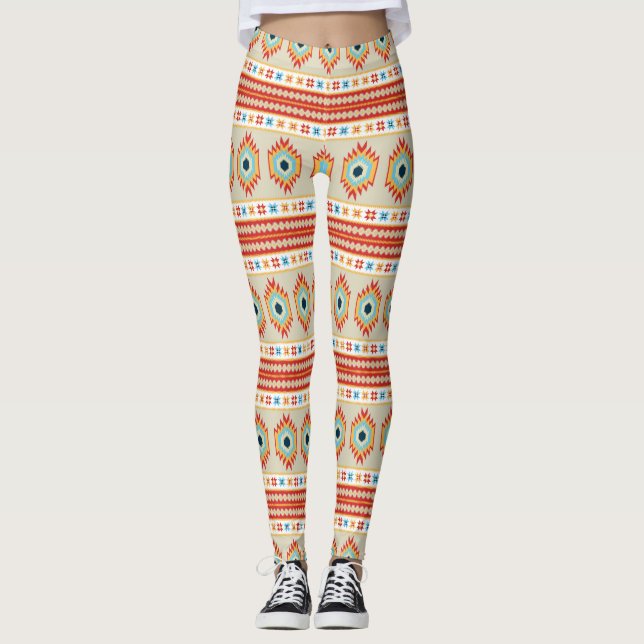 Leggings Leyendas inspiradas en Navajo: Vibe del desierto d (Anverso)