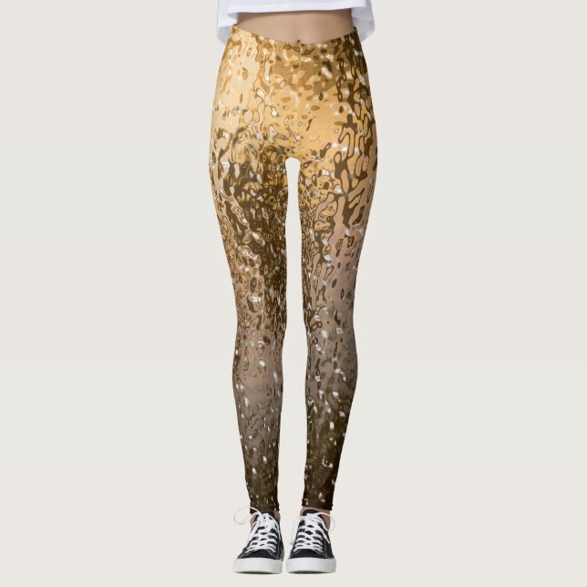 Leggings Leyendas ligeras de resumen de oro (Anverso)
