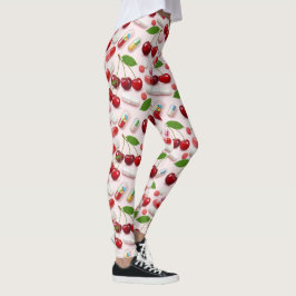 Leggings Leyendas medicinales rojas de cerezo y píldoras ro