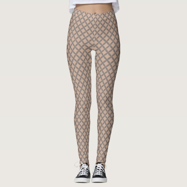Leggings Leyendas Medieval Chainmail Silver Pattern (Anverso)