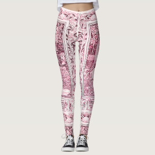 Leggings LEYENDAS MEDIEVALES Dama Y Caballero, Flor Blanca