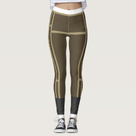 Leggings Leyendas Mondrian Brown Beige 1
