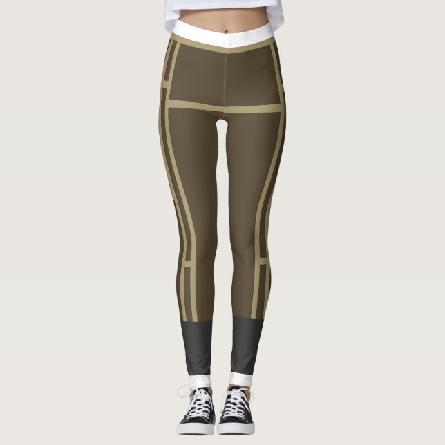 Leggings Leyendas Mondrian Brown Beige 1 (Anverso)