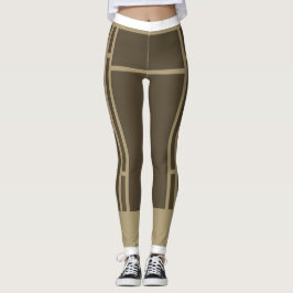 Leggings Leyendas Mondrian Inspiración Marrón Beige 3