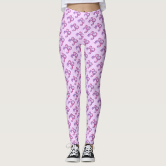 Leggings Leyendas monogramadas de color rosa púrpura