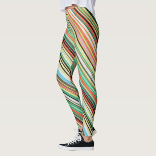 Leggings Leyendas multicoloreadas con bandas diagonales