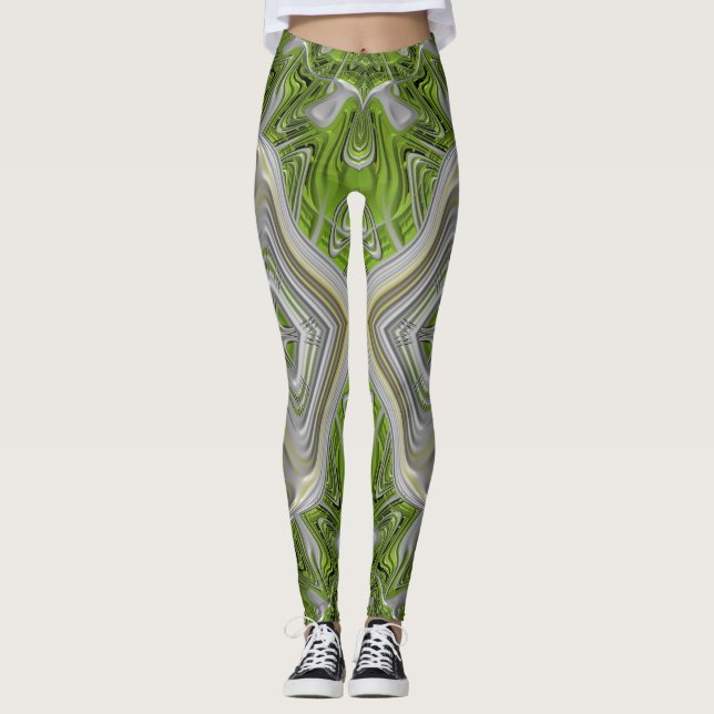 Leggings Leyendas: Navidades de plata verde (Anverso)