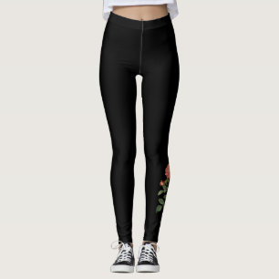 Leggings Leyendas negras botánicas de Rosa de época