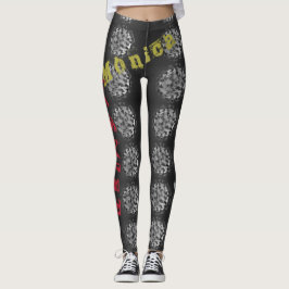 Leggings Leyendas negras de nombre personalizado