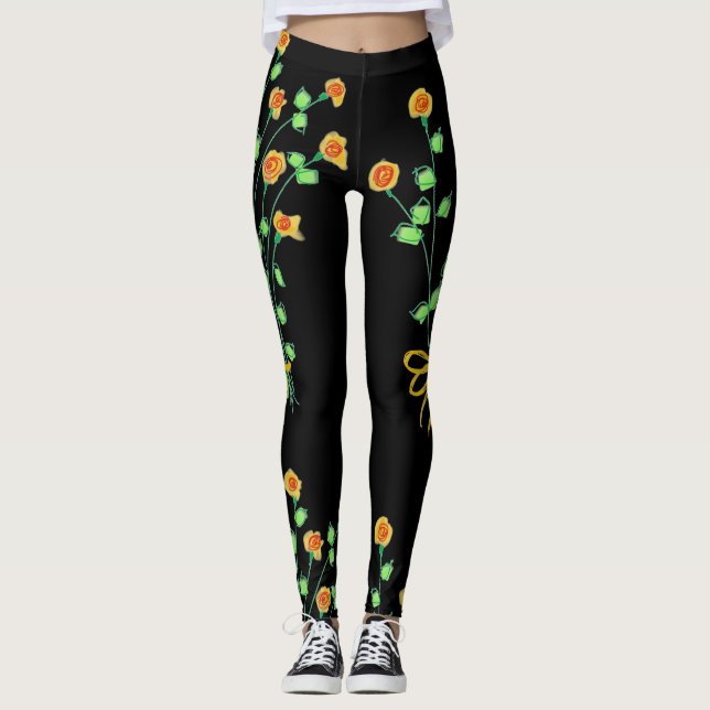 Leggings Leyendas negras del personalizado Designer (Anverso)