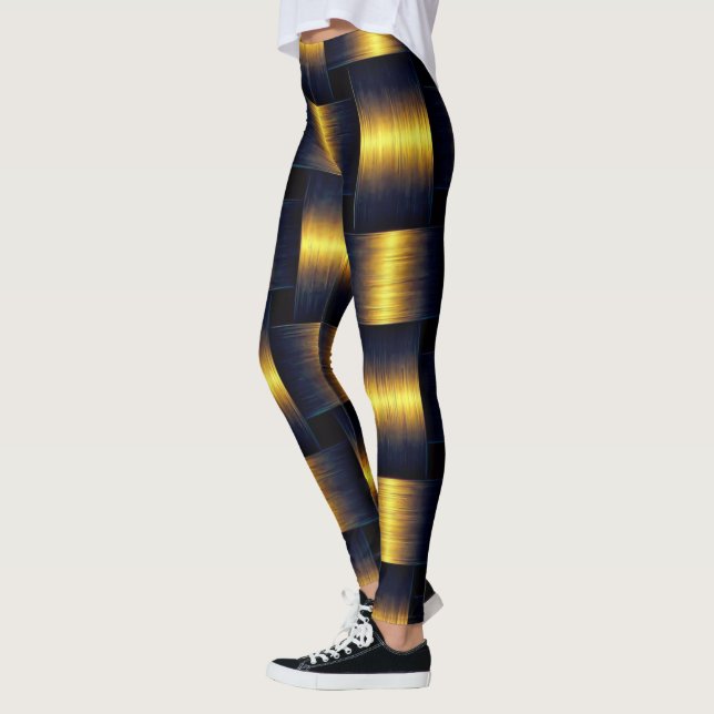 Leggings Leyendas negras doradas con Entramado dorado (Izquierda)