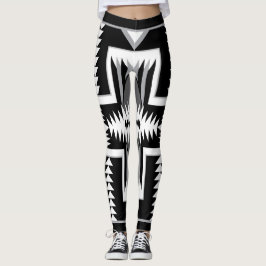 Leggings Leyendas negras y grises de Navajo