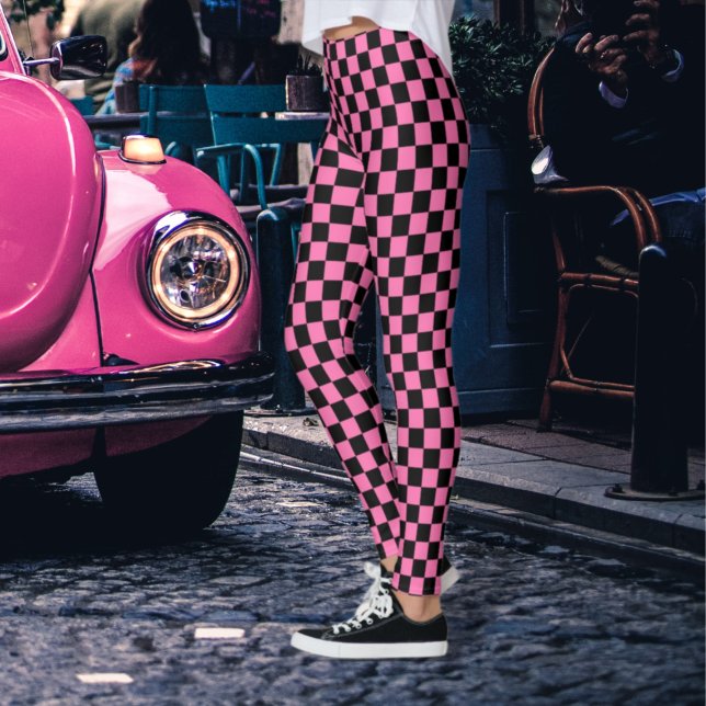 Leggings Leyendas negras y rosas a cuadros (Subido por el creador)