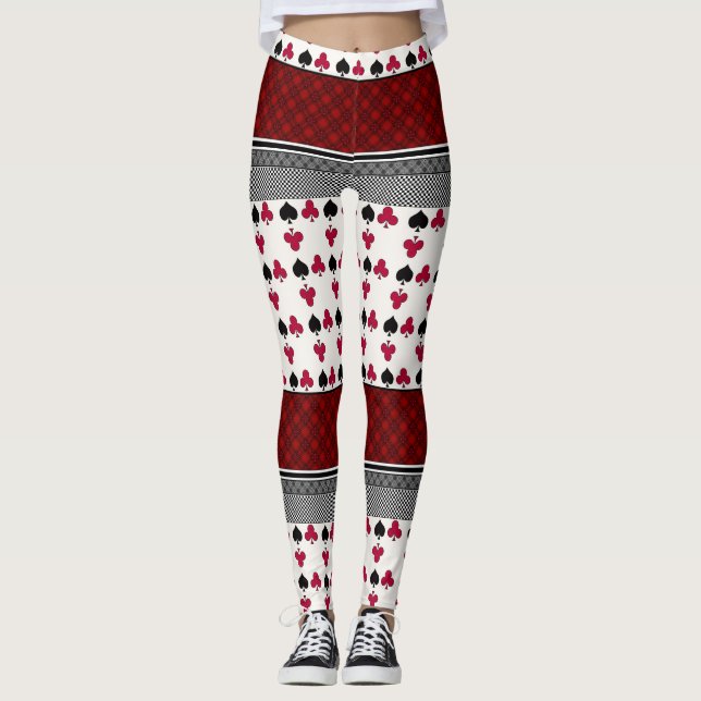 Leggings Leyendas negro y rojo juego de cartas para jóvenes (Anverso)