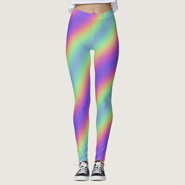 Leggings Leyendas Neon Glow Rainbow Stripe (Anverso)